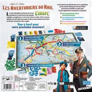 Aventuriers du Rail Europe dos boite