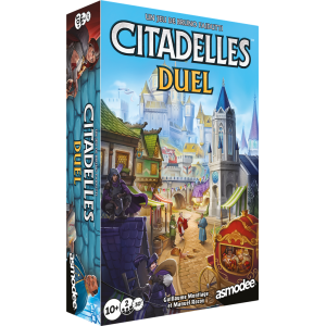 Boîte de Citadelles Duel, jeu de stratégie et de construction de cité pour deux joueurs boite