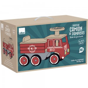 Porteur camion de pompier vintage