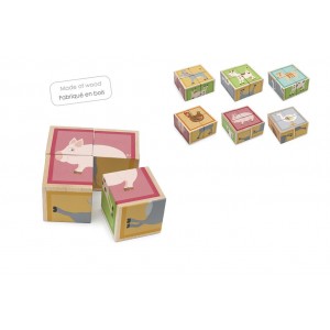 Puzzle de la ferme en 4 blocs en bois Puzzle de la ferme en 4 blocs en bois