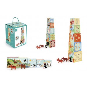 Pyramide des animaux du monde et ses animaux en bois Pyramide des animaux du monde et ses animaux en bois