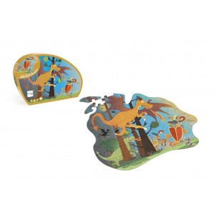 Puzzle contour du Chevalier et dragon Puzzle contour du Chevalier et dragon