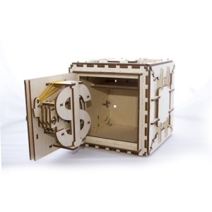 Coffre fort Ugears - Maquette en bois animée Coffre fort Ugears - Maquette en bois animée