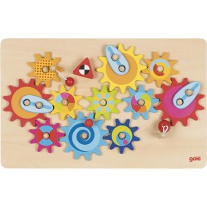 Jeu d'engrenages en bois