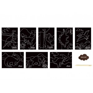 Les amis dinosaures - Scratch Art Les amis dinosaures - Scratch Art