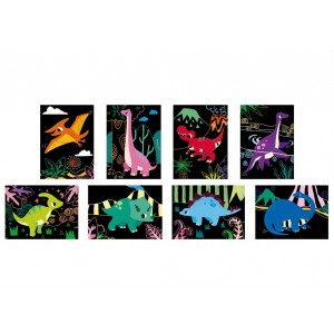 Les amis dinosaures - Scratch Art Les amis dinosaures - Scratch Art