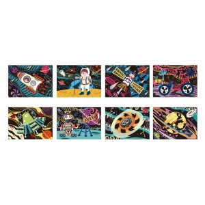 L'espace - Scratch Art L'espace - Scratch Art