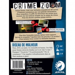 Crime Zoom - Oiseau de malheur Crime Zoom - Oiseau de malheur