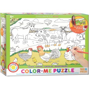 Color me - La Ferme - Puzzle 100 pièces