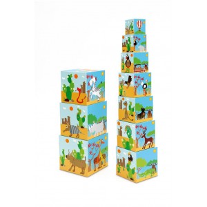 Pyramide des animaux du monde - cubes gigognes