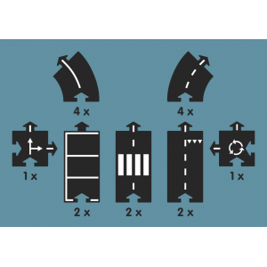 Waytoplay - Circuit modulable 16 pièces - Voie express