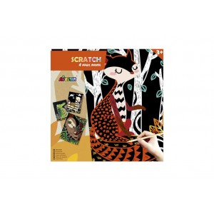 4 Animaux Magiques - Scratch Art 4 Animaux Magiques - Scratch Art