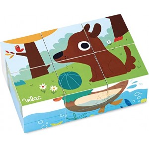 6 cubes animaux