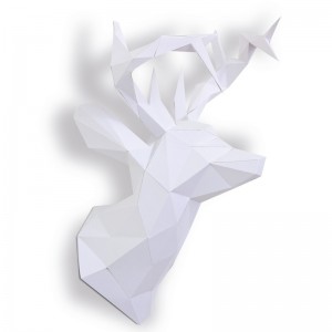 Cerf en papier 3d - Blanc