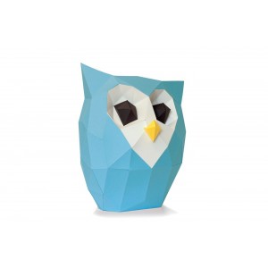 Chouette en papier 3d - Bleu