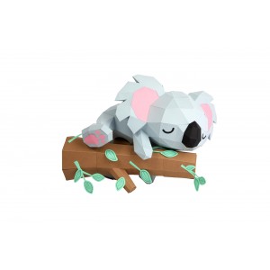 Koala sur branche en papier 3d