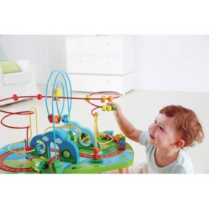 Hape Circuit Billes Aimantées - Labyrinthe en Bois Poisson Clown