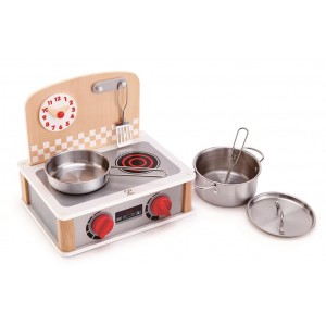 Cuisinière barbecue recto verso blanche