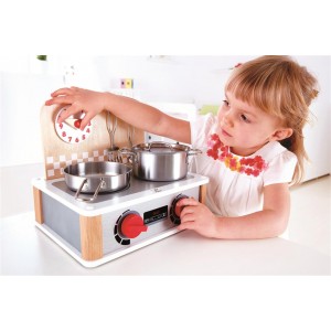 Cuisinière barbecue recto verso blanche