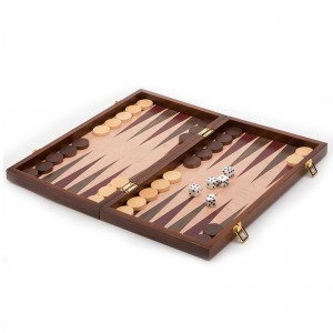 Backgammon 38 cm façon loupe d'orme. pliable Backgammon 38 cm façon loupe d'orme. pliable