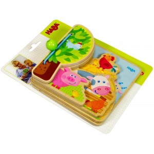 Livre pour bébé en bois - La ferme