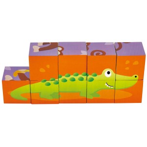 Puzzle cubes animaux de la jungle Puzzle cubes animaux de la jungle