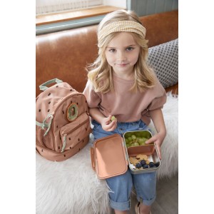 Boîte à goûter Inox Caramel Happy Prints Boîte à goûter Inox Caramel Happy Prints