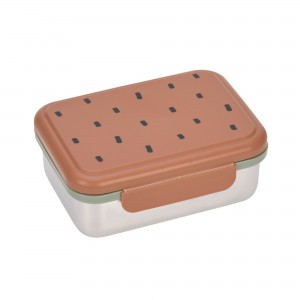 Boîte à goûter Inox Caramel Happy Prints Boîte à goûter Inox Caramel Happy Prints
