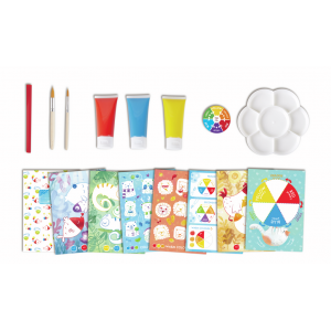 Coffret artistique mélange des couleurs