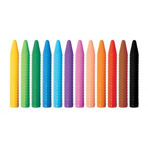 12 Crayons de couleurs cire d'abeille