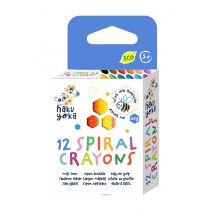 12 Crayons de couleurs cire d'abeille