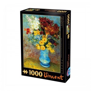 Puzzle Van Gogh Vase Bleu fleurs