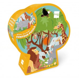 Puzzle contour Safari Puzzle contour Safari