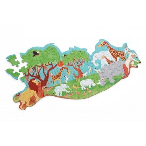 Puzzle contour Safari Puzzle contour Safari