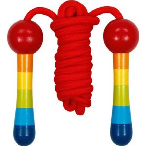 Corde à sauter rouge et Arc-en-ciel